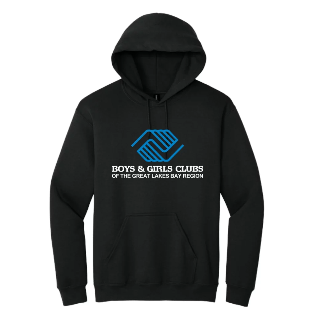 Boys and Girls Club of Bay City Black Logo Hoodie