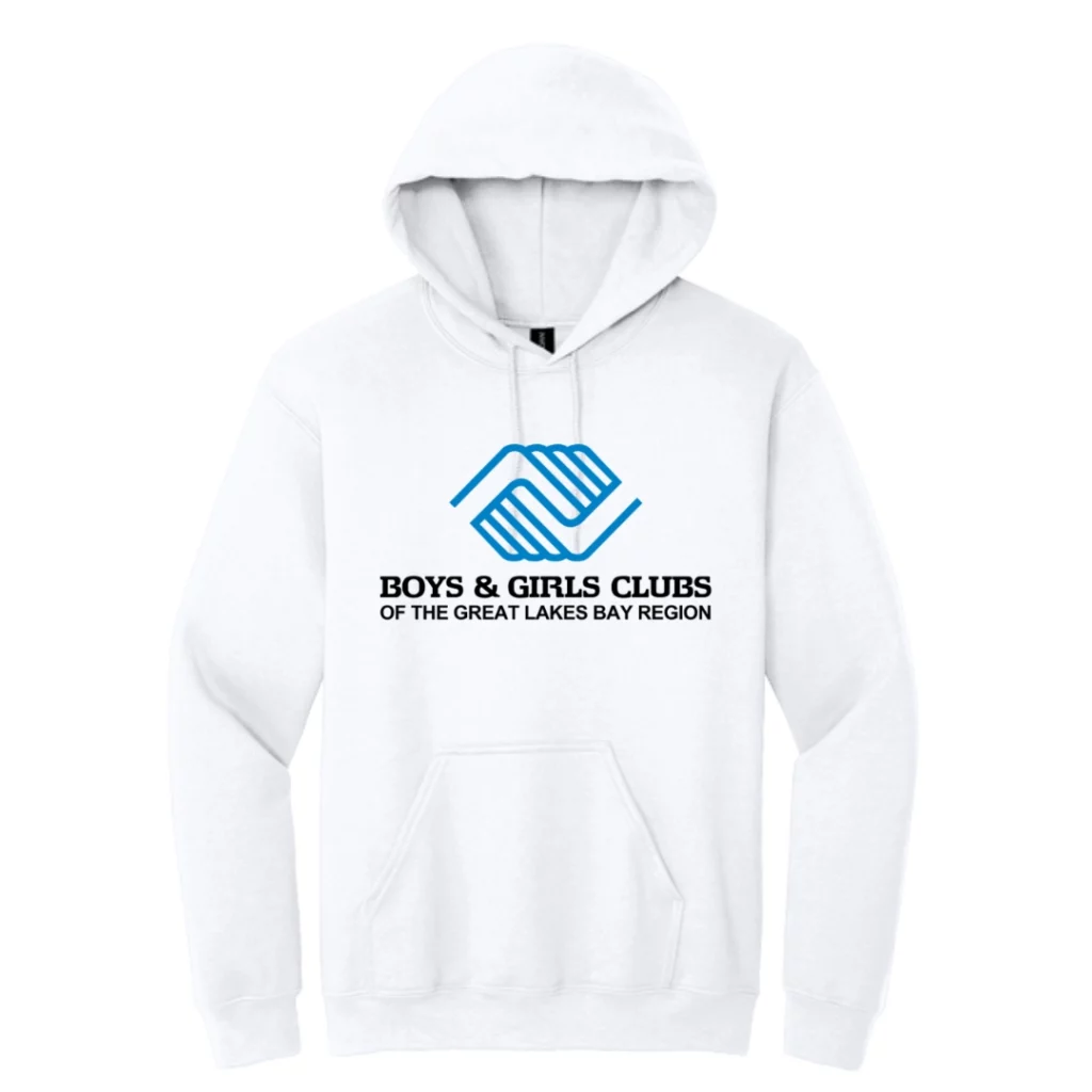 Boys and Girls Club of Bay City White Logo Hoodie