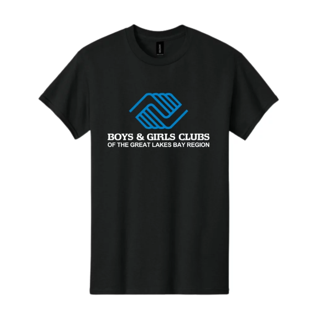 Boys and Girls Club of Bay City Black Logo Tee